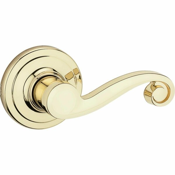 Kwikset Signature Series Polished Brass Left-Hand Lido Dummy Door Lever 788LL 3 CP LH